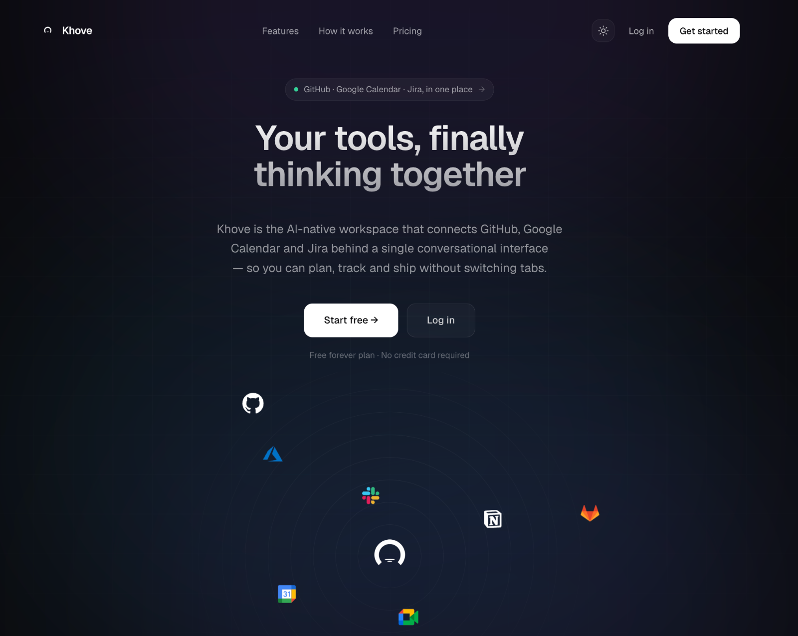 Khove landing page