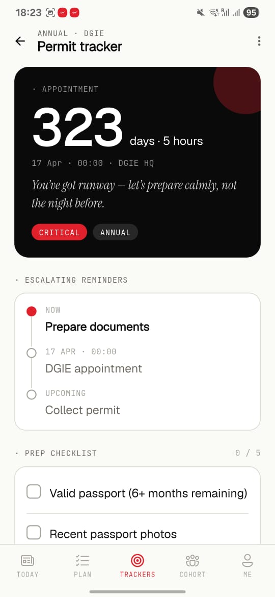 Qobi mobile — permit tracker