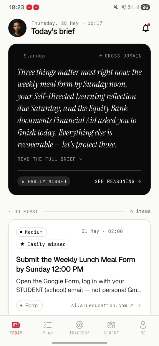 Qobi mobile — today's brief